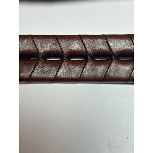 Brighton Braided‎ Leather Belt Silver Conchos Women's Medium Brown - Picture 5 of 7